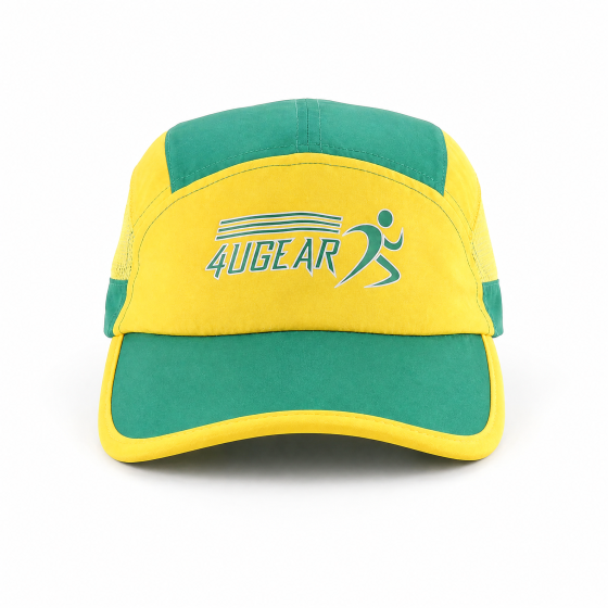 Five‑panel unstructured running caps