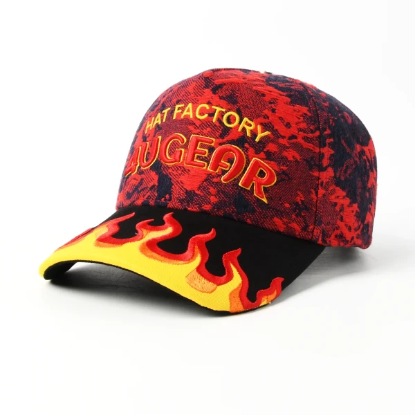 5片棒球帽3d绣平绣定制款 - Premium OEM headwear detail