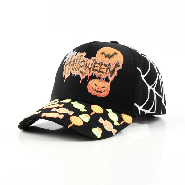 5片棒球帽3d绣包边绣定制款 - Premium OEM headwear detail
