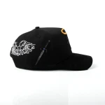 면 5패널 베이스볼 캡 Flat Embroidery / Rhinestone 디테일 - View 5