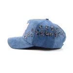 Double-Sided Suede 5패널 베이스볼 캡 아플리케 자수 / Flat Embroidery 디테일 - View 4