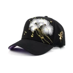 casquette baseball 5 panneaux en coton avec Flat Embroidery et gaufrage haute frequence - View 1