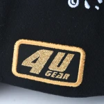 면 5패널 베이스볼 캡 Flat Embroidery / 직조 패치 디테일 - View 4