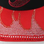 Streetwear 5-Panel Baseball Cap with Flat Embroidery and Rhinestone - View 10