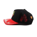 Streetwear 5-Panel Baseball Cap with Flat Embroidery and Rhinestone - View 3