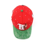 면 5패널 베이스볼 캡 Flat Embroidery / Rhinestone 디테일 - View 6