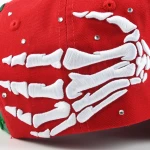 면 5패널 베이스볼 캡 Flat Embroidery / Rhinestone 디테일 - View 9
