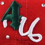 면 5패널 베이스볼 캡 Flat Embroidery / Rhinestone 디테일 - View 10