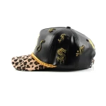 Streetwear 5-Panel Baseball Cap with Flat Embroidery and 3D Embroidery - View 3