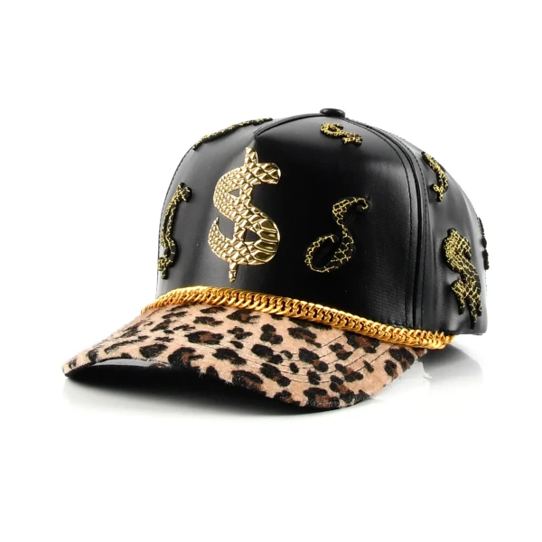 Streetwear 5-Panel Baseball Cap with Flat Embroidery and 3D Embroidery - Premium OEM headwear detail