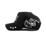 Streetwear 5-Panel Baseball Cap with Flat Embroidery and 3D Embroidery - View 3