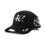 Streetwear 5-Panel Baseball Cap with Flat Embroidery and 3D Embroidery - View 1