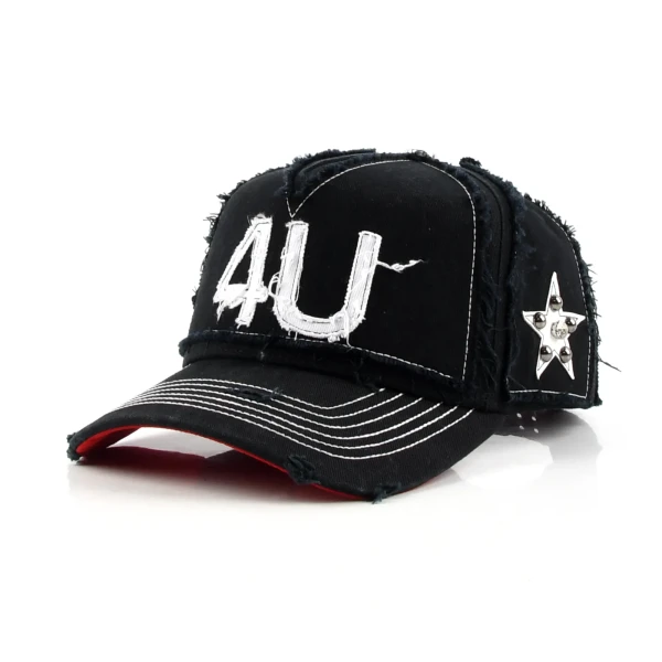 Streetwear 5-Panel Baseball Cap with 3D Embroidery and Applique Embroidery - Premium OEM headwear detail