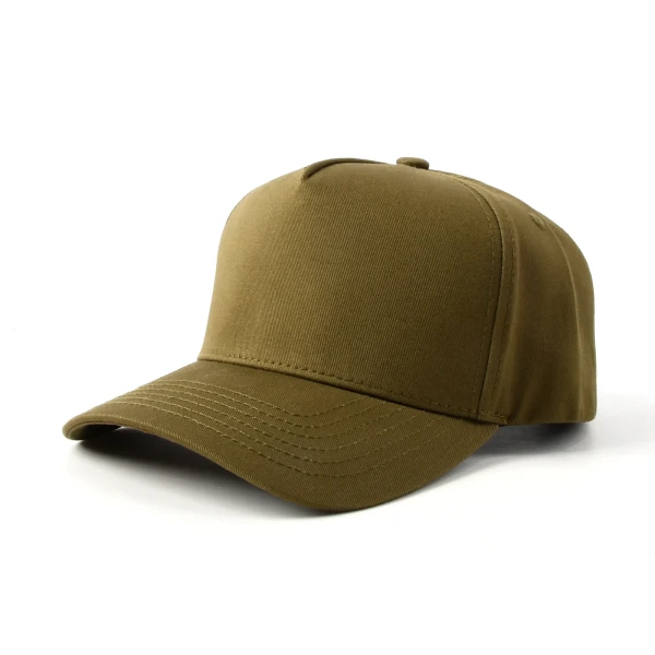 면 5패널 베이스볼 캡 - Premium OEM headwear detail