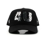 Streetwear 5-Panel Baseball Cap with Rhinestone and 3D Embroidery - View 6