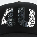 Streetwear 5-Panel Baseball Cap with Rhinestone and 3D Embroidery - View 2