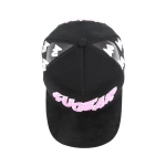Streetwear 5-Panel Baseball Cap with Flat Embroidery and Rhinestone - View 6