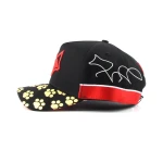 casquette baseball 5 panneaux en coton avec broderie de bordure et Flat Embroidery - View 8