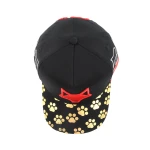 casquette baseball 5 panneaux en coton avec broderie de bordure et Flat Embroidery - View 11