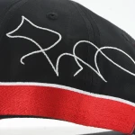 casquette baseball 5 panneaux en coton avec broderie de bordure et Flat Embroidery - View 3