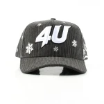 casquette baseball 5 panneaux en Corduroy avec broderie 3D et Flat Embroidery - View 5
