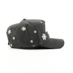 casquette baseball 5 panneaux en Corduroy avec broderie 3D et Flat Embroidery - View 8