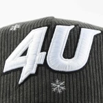 casquette baseball 5 panneaux en Corduroy avec broderie 3D et Flat Embroidery - View 4