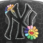casquette baseball 5 panneaux en coton avec Flat Embroidery et Rhinestone - View 5