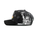casquette baseball 5 panneaux en coton avec Flat Embroidery et Rhinestone - View 7
