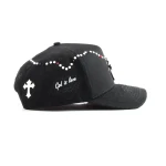topi baseball 5 panel berbahan katun dengan Flat Embroidery dan Rhinestone - View 9