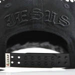 topi baseball 5 panel berbahan katun dengan Flat Embroidery dan Rhinestone - View 3