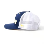 casquette trucker 6 panneaux en classique minimaliste avec plaque metallique et broderie 3D - View 3