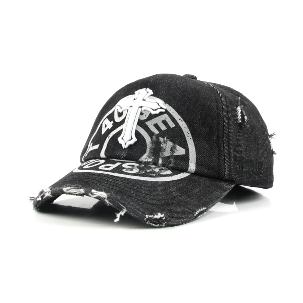 6片棒球帽平绣3D刺绣定制款 - Premium OEM headwear detail