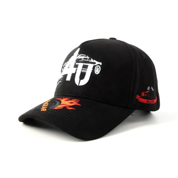 5片棒球帽3d绣平繡訂製款 - Premium OEM headwear detail