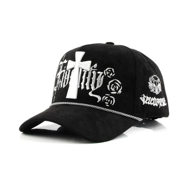 5片棒球帽3d绣平绣定制款 - Premium OEM headwear detail