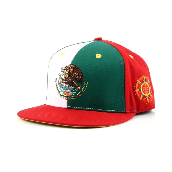 街头风6页顶大头帽平绣烫钻定制款 - Premium OEM headwear detail