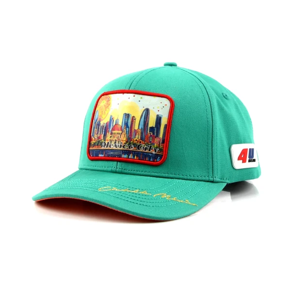 6片棒球帽胶章织唛章定制款 - Premium OEM headwear detail