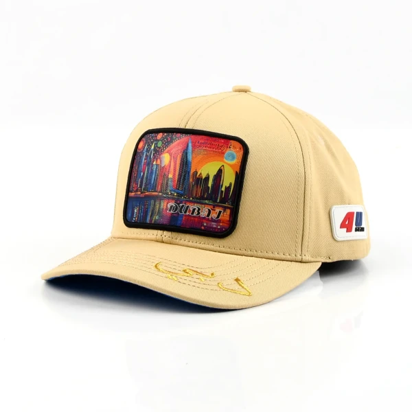 6片棒球帽膠章織嘜章訂製款 - Premium OEM headwear detail