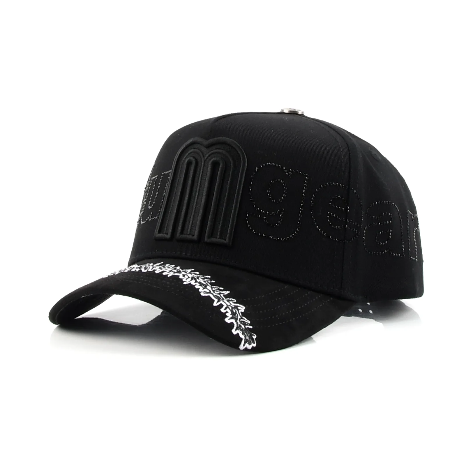 Streetwear 5-Panel Baseball Cap with Flat Embroidery and 3D Embroidery