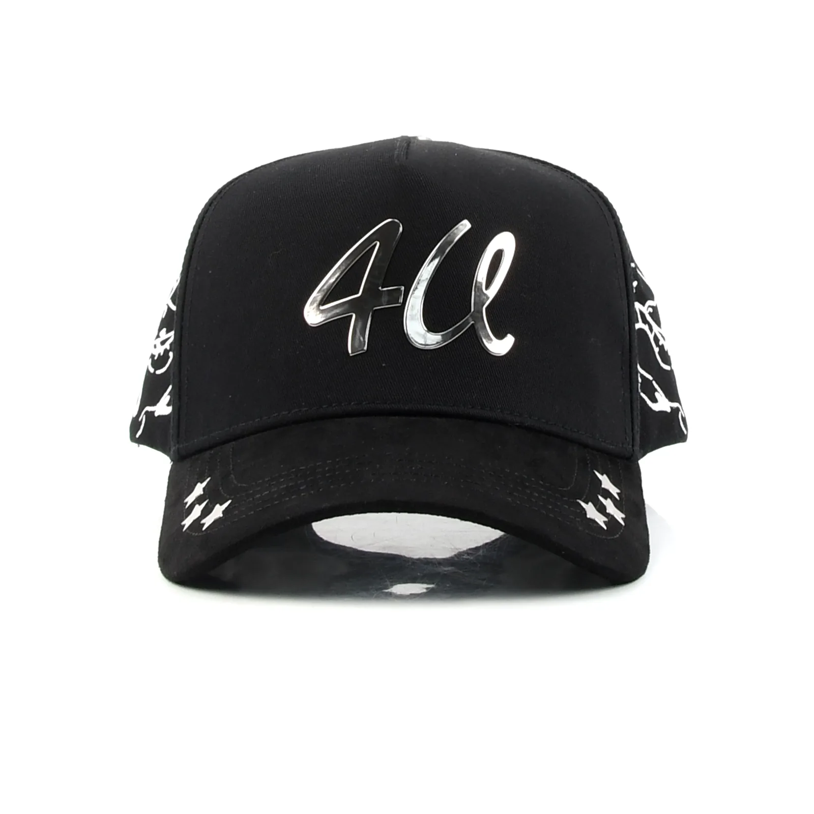 Streetwear 5-Panel Baseball Cap with Flat Embroidery and 3D Embroidery