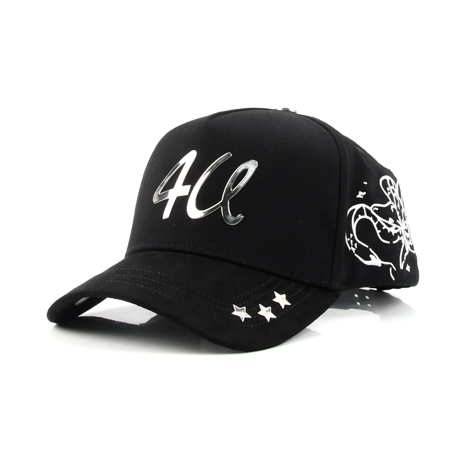Streetwear 5-Panel Baseball Cap with Flat Embroidery and 3D Embroidery