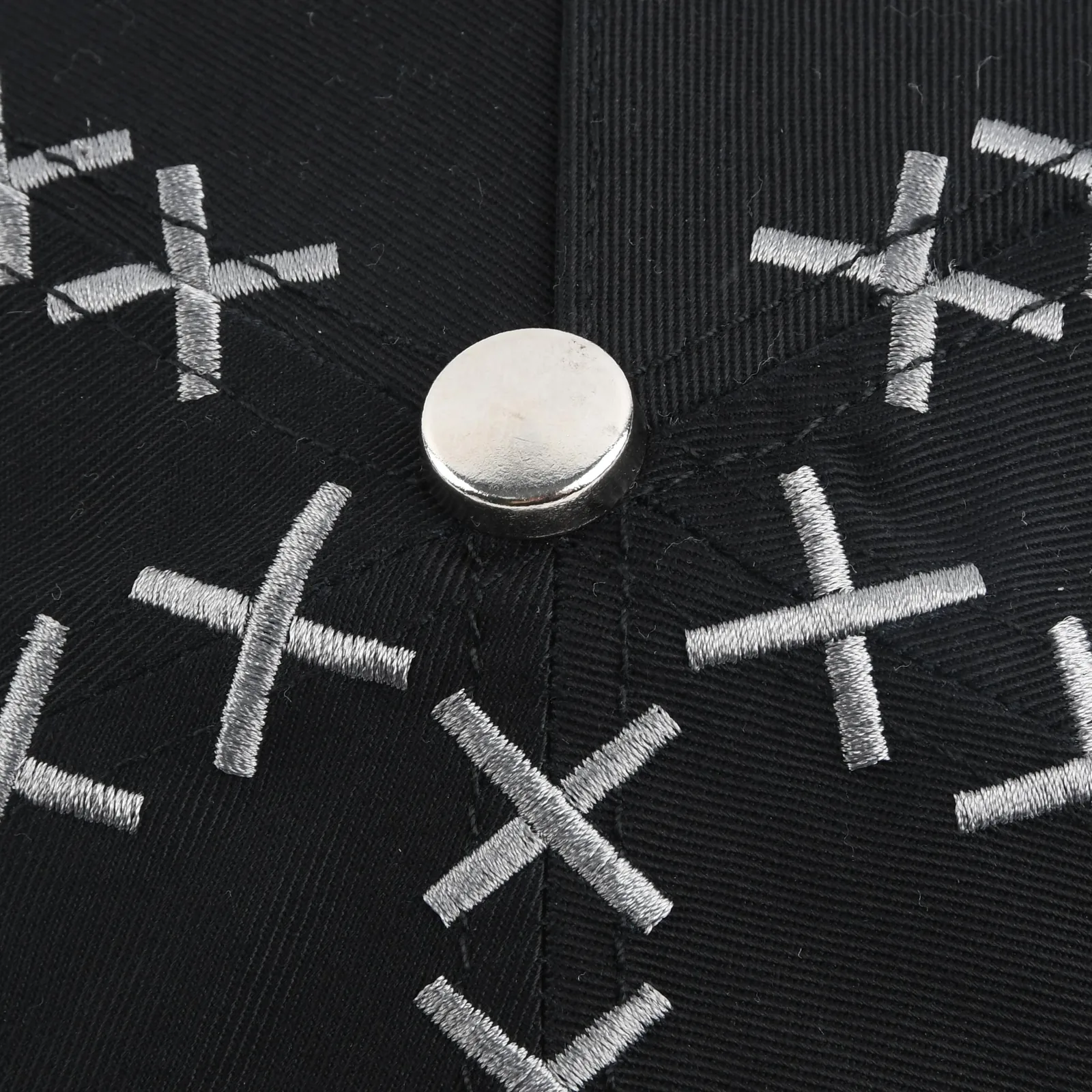 Streetwear 5-Panel Baseball Cap with Rhinestone and 3D Embroidery