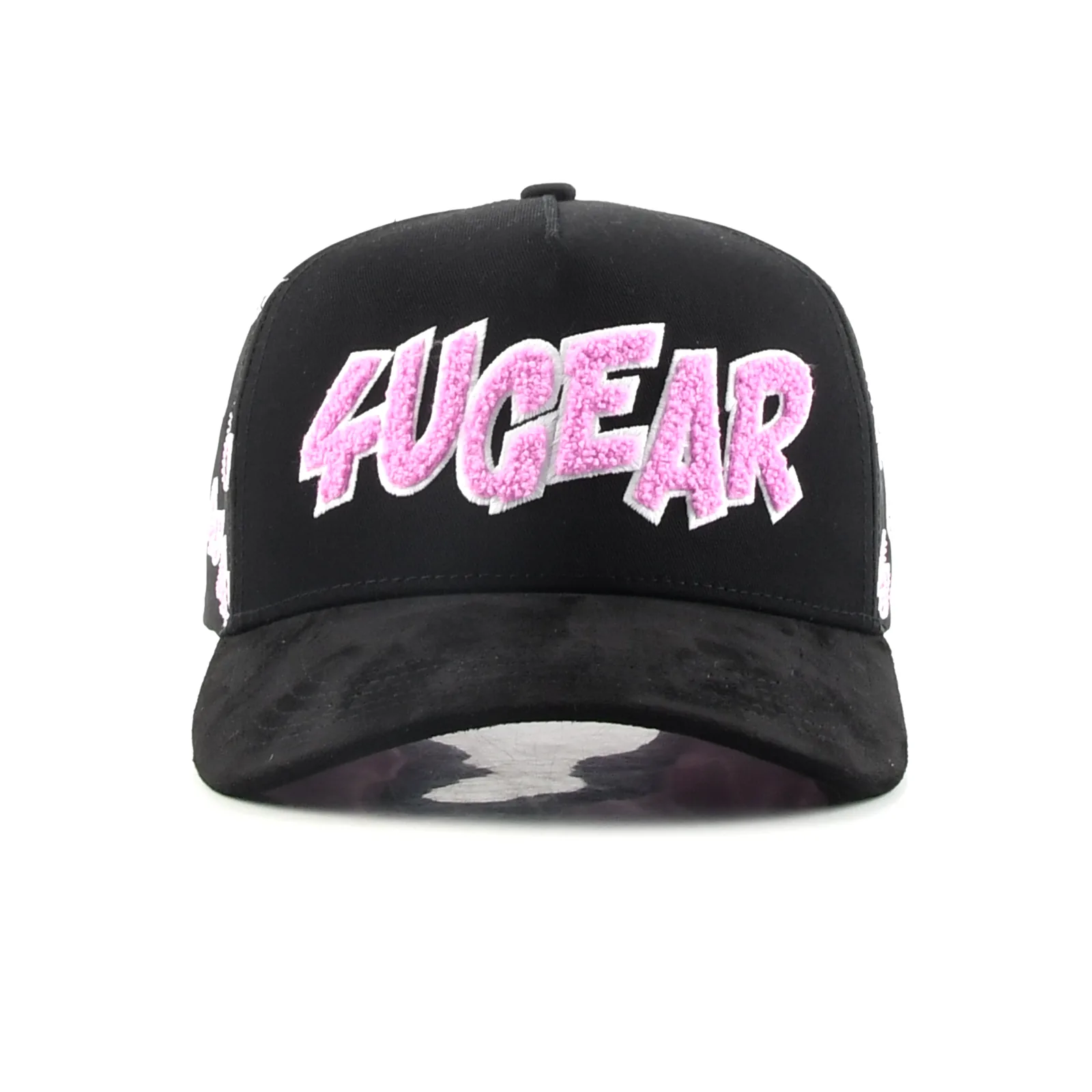 Streetwear 5-Panel Baseball Cap with Flat Embroidery and Rhinestone