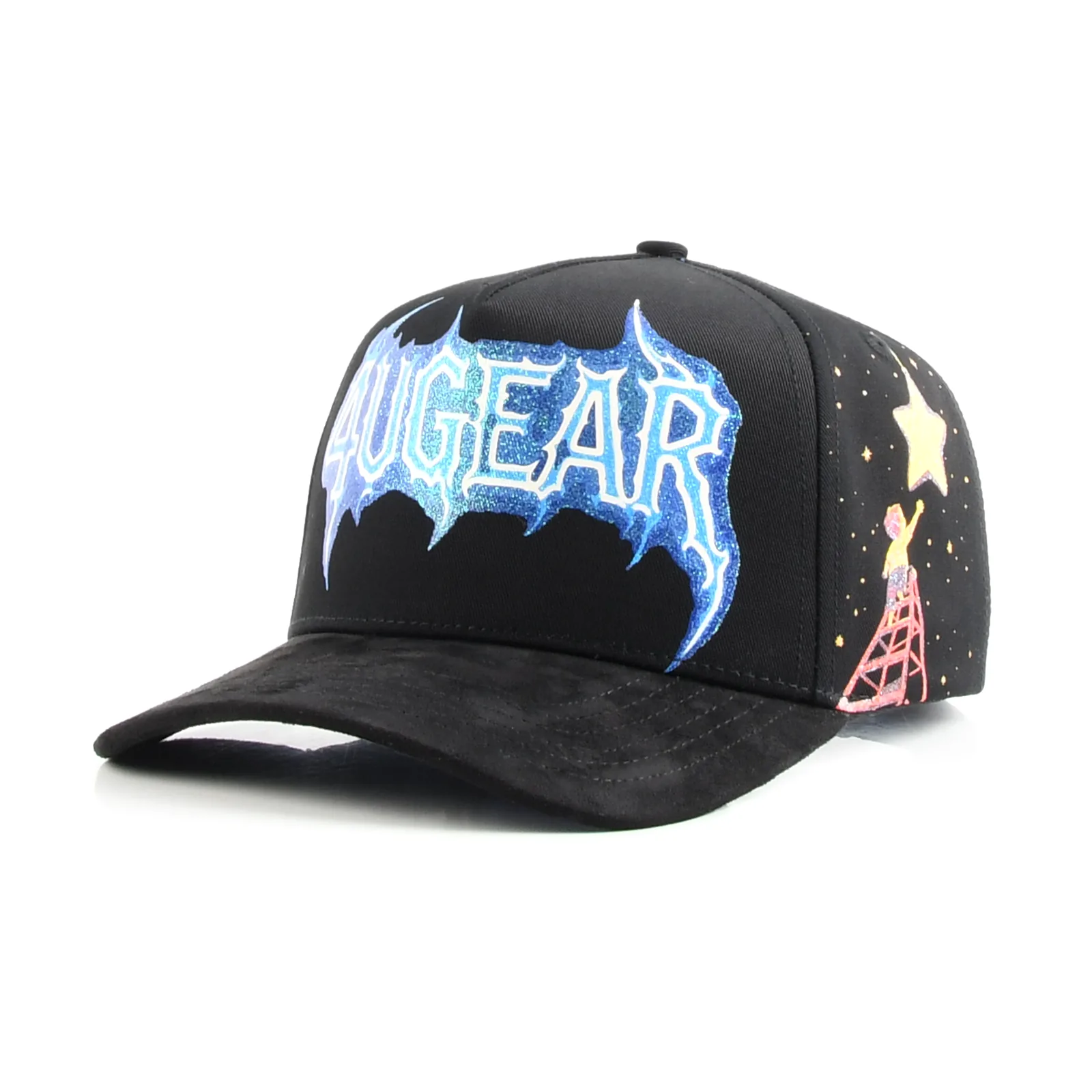 Streetwear 5-Panel Baseball Cap with Printed Graphic