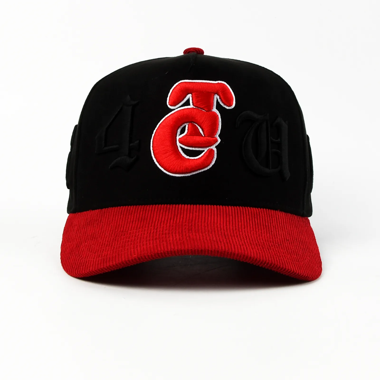Streetwear 5-Panel Baseball Cap with Flat Embroidery and 3D Embroidery