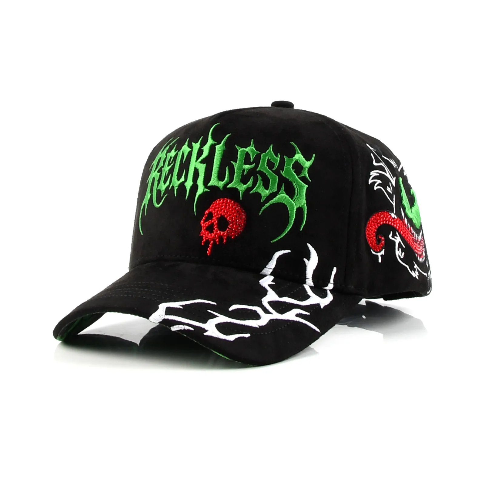 Streetwear 5-Panel Baseball Cap with 3D Embroidery
